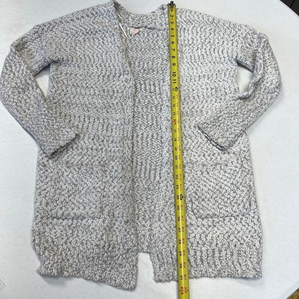 For Thee Gray & White Cardigan Sweater Medium - Picture 2 of 6